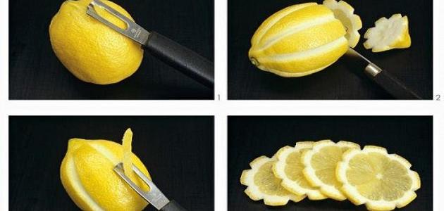 Wie man eine Zitrone schneidet