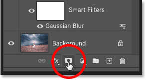 إضافة قناع طبقة في لوحة Layers في Photoshop