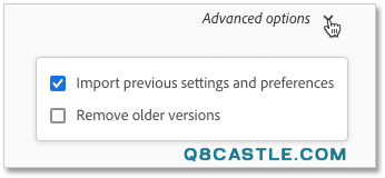 Öffnen Sie die erweiterten Optionen für Photoshop in den Voreinstellungen der Creative Cloud-App