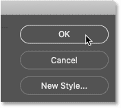 Cliquez sur OK pour fermer la boîte de dialogue Style de calque dans Photoshop