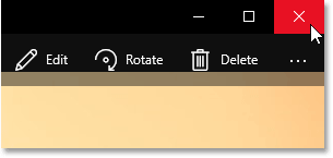 Close out of the Photos app.
