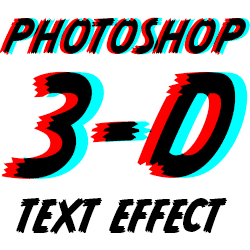 How to create XNUMXD text using Photoshop