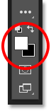 Couleurs de premier plan et d'arrière-plan par défaut dans la barre d'outils Photoshop