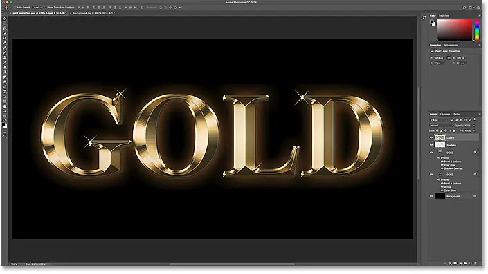 Restore the original background behind the text effect in Photoshop