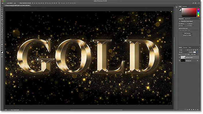 How to transfer a text effect to a new background in Photoshop