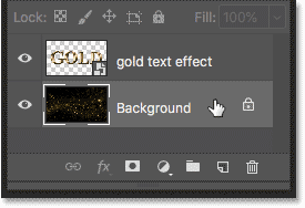 Select the background layer in the Layers panel