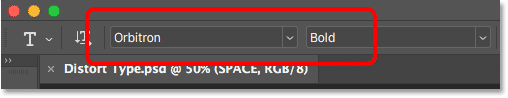 Für den Effekt wird die Schriftart Orbitron Bold verwendet.