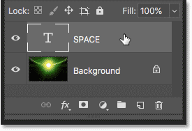 النقر بزر الماوس الأيمن (Win) / النقر مع الضغط على Control (Mac) على طبقة Type في Photoshop