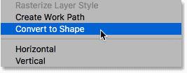 The Convert to Shape command in Photoshop