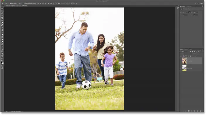 La deuxième des deux images qui seront placées côte à côte dans Photoshop