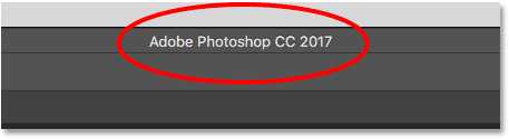 Photoshop version name and number.