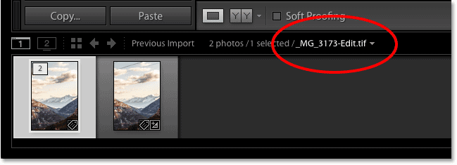 La versión con Photoshop se guardó como un archivo TIFF con -Edit añadido a su nombre.