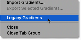 Load old gradients into Photoshop
