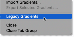 How to load old gradients in Photoshop CC 2020