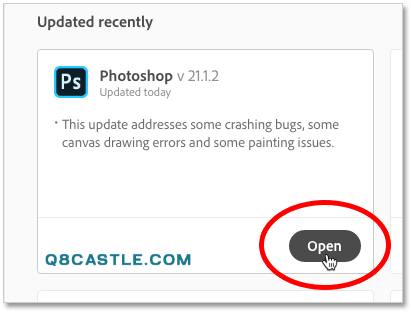 Ein Photoshop CC-Update ist in Bearbeitung.