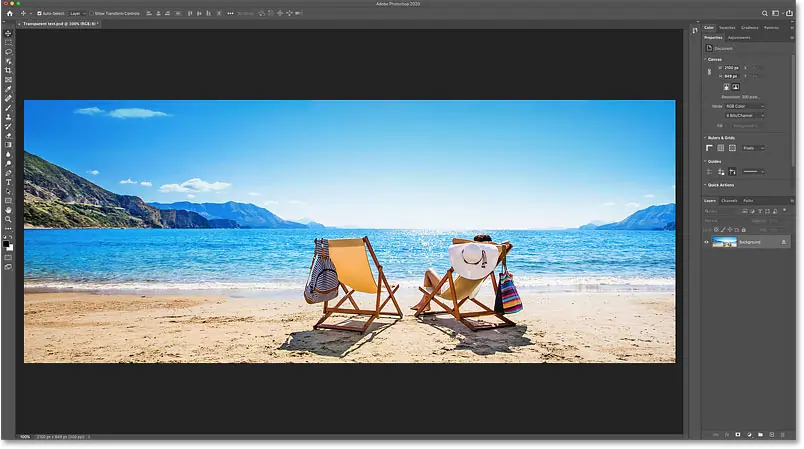 Das Bild, dem transparenter Text hinzugefügt wird. Bildnachweis: Adobe Stock.