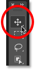 Select the Move tool from the Photoshop toolbar