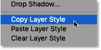 How to copy a layer (effect) style in Photoshop