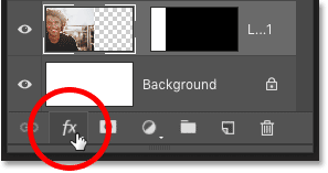 Wählen Sie im Ebenenbedienfeld von Photoshop die erste Bildebene über der Hintergrundebene aus