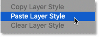 How to paste a layer style (effect) in Photoshop