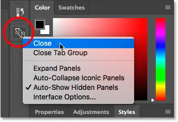 Close the Device Preview panel in Photoshop.
