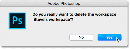 Confirm that you want to delete the workspace.
