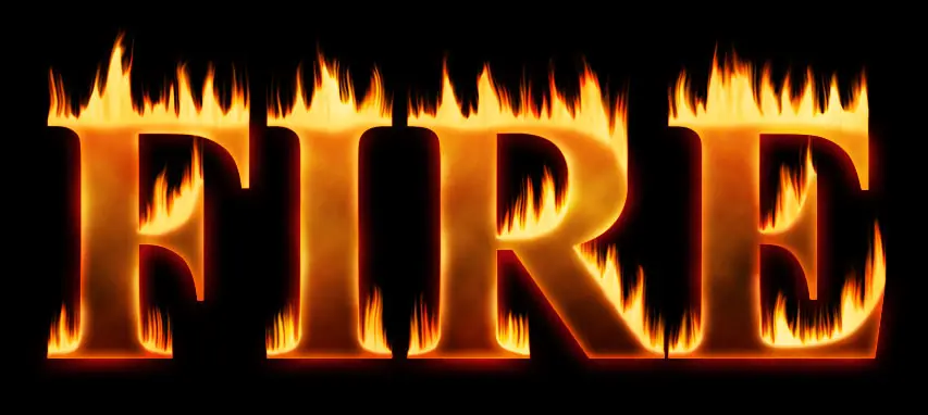 How to make text with fire in Photoshop
