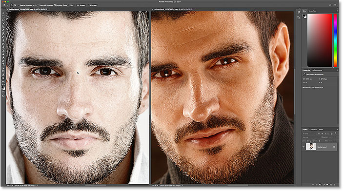 Ampliar varias imágenes a la vez en Photoshop