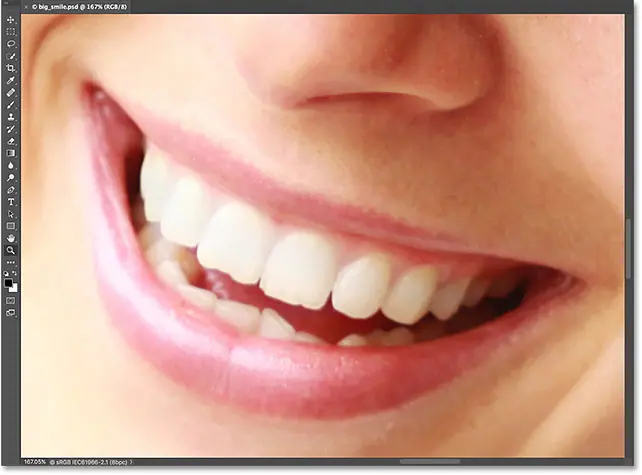 Photoshop увеличивает выделенную область
