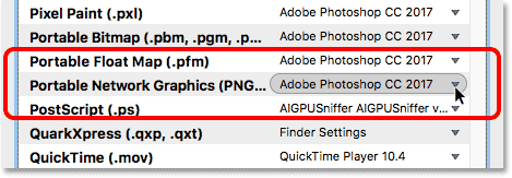 Les fichiers PNG sont désormais configurés pour s’ouvrir correctement.