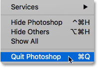 Salga de Photoshop CS6.