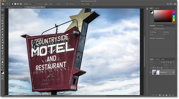 The second image opens in Photoshop. Image credit: Steve Patterson