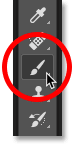Sélectionnez l'outil Pinceau Photoshop dans la barre d'outils.
