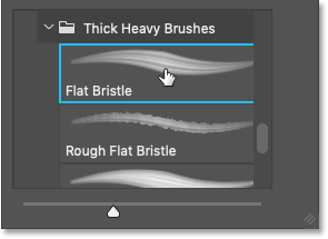 Define a flat brush in Photoshop