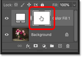 Define a layer mask for a solid color fill layer in Photoshop