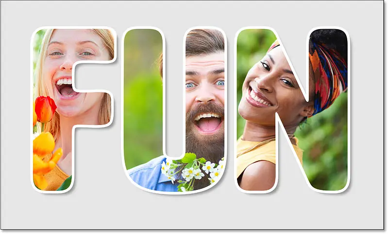 Как вставить изображения в каждую букву текста с помощью Photoshop