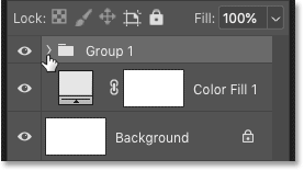 الحروف والأشكال موجودة داخل المجموعة في لوحة Layers في Photoshop