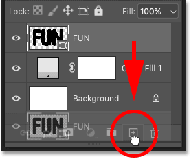 Создайте копию слоя формы на панели «Слои» в Photoshop.