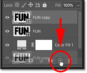 Создайте еще одну копию слоя формы на панели «Слои» в Photoshop.