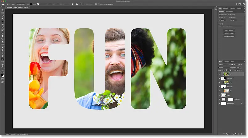 Результат после обрезки первого изображения с первой буквой в фотошопе
