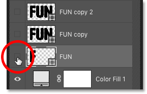 Отключите слой исходной формы на панели «Слои» в Photoshop.