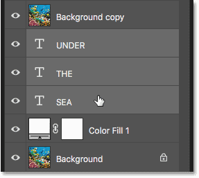 Select all type layers so we can put them inside a layer group