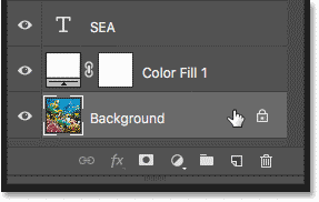 Reselect the background layer in the Layers panel