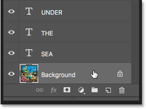 Select the background layer in the Layers panel