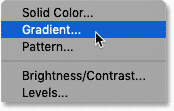 Add a gradient fill layer below the text