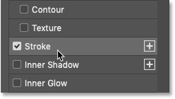 Add a Stroke layer effect to the split color text