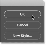 Close the Photoshop Layer Style dialog box