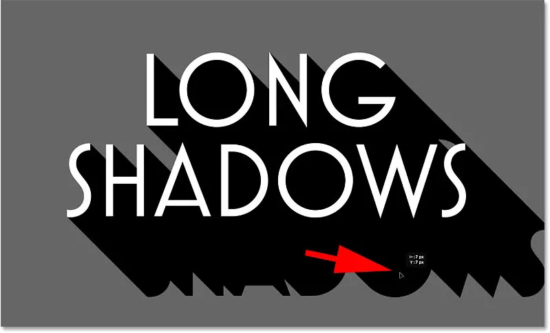 Place a second copy of the shadow to extend it.