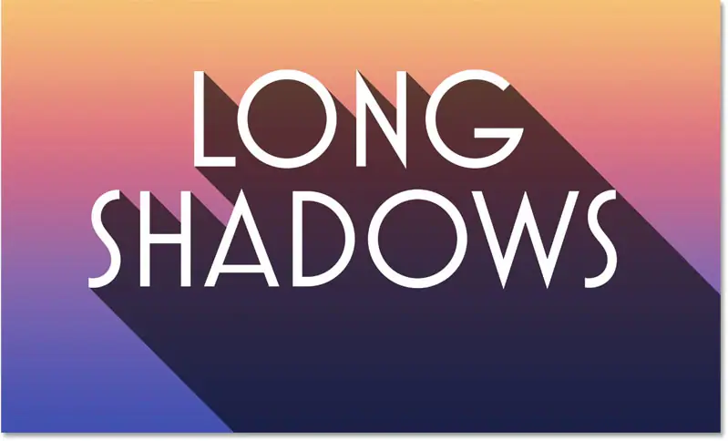Long shadow effect in Photoshop using a gradient background