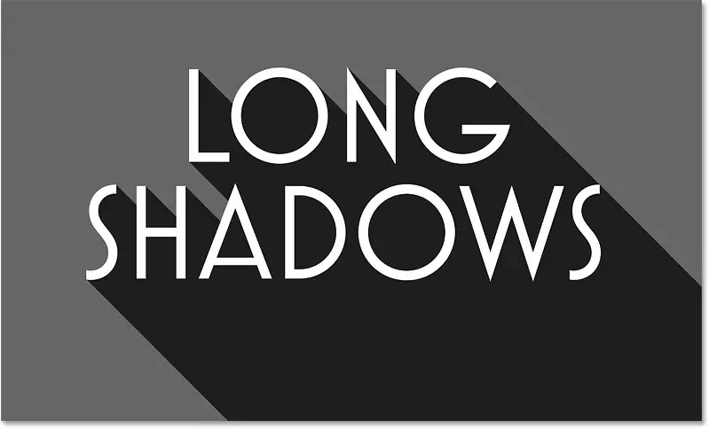 Long shadow effect with shadow opacity lowered